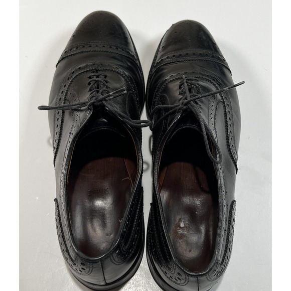 Allen Edmonds Mens Strand Black Leather Lace-up Oxfords Shoes Size 10.5 D main image 8
